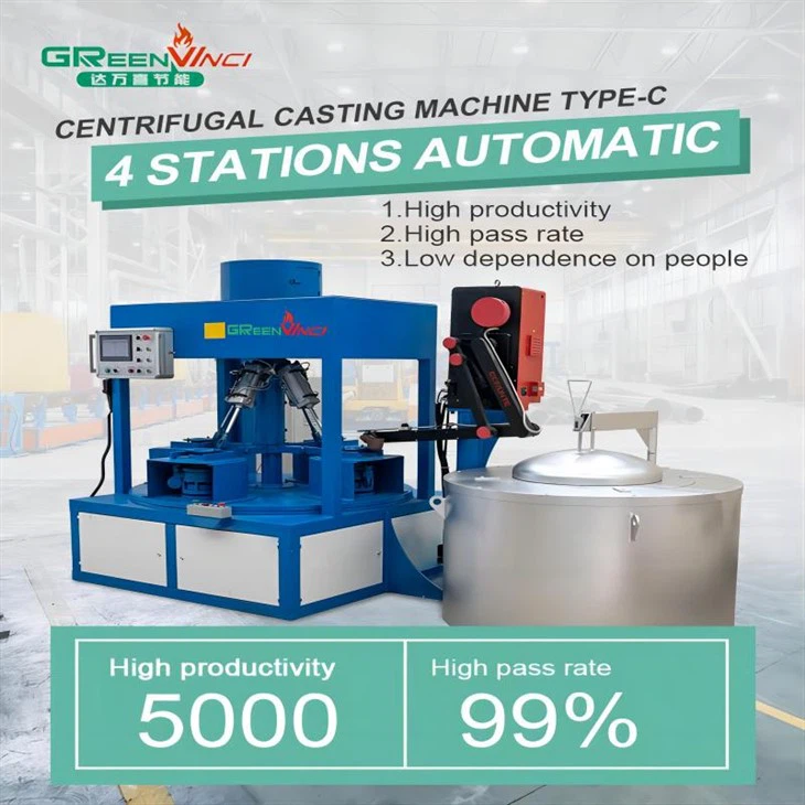 4-stations Automatic Metal Spin Casting Machine1